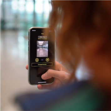 Woman Using Application